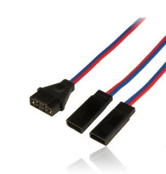 Adapter Kabel MPX/2xJR Kabel 0,5mm², Länge 8cm